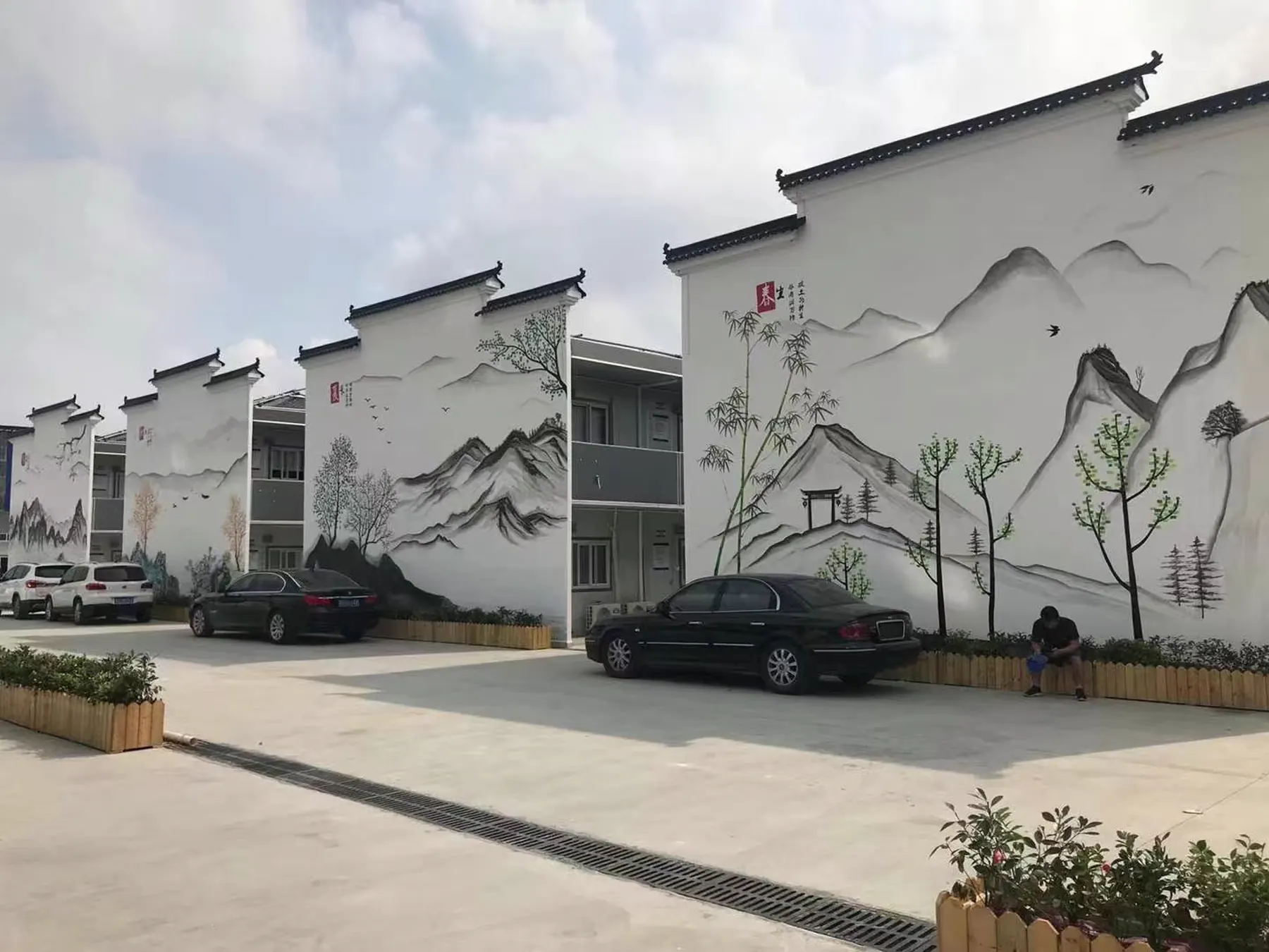 明清风格钢构房实景照片